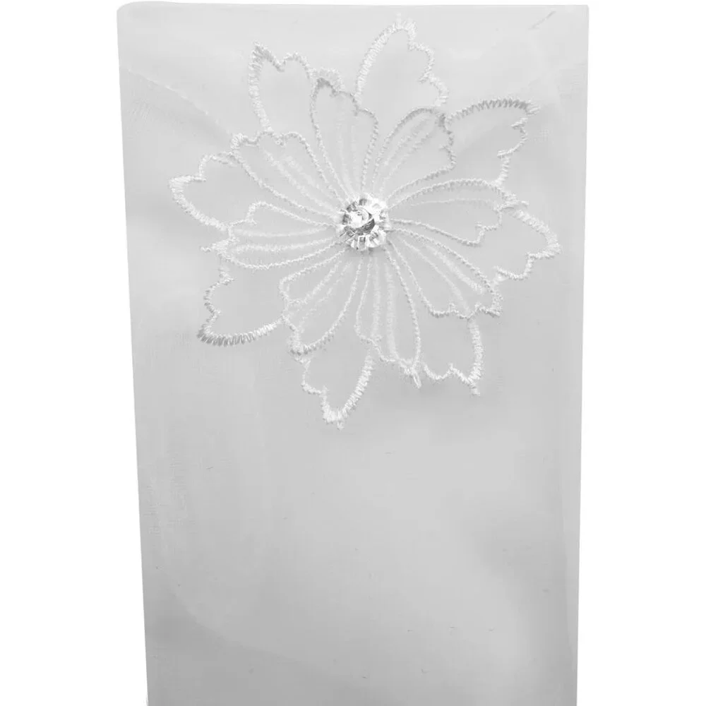 Women's Short Floral Black Diamond Flower Gloves Tulle Tea Opera Party Elegant